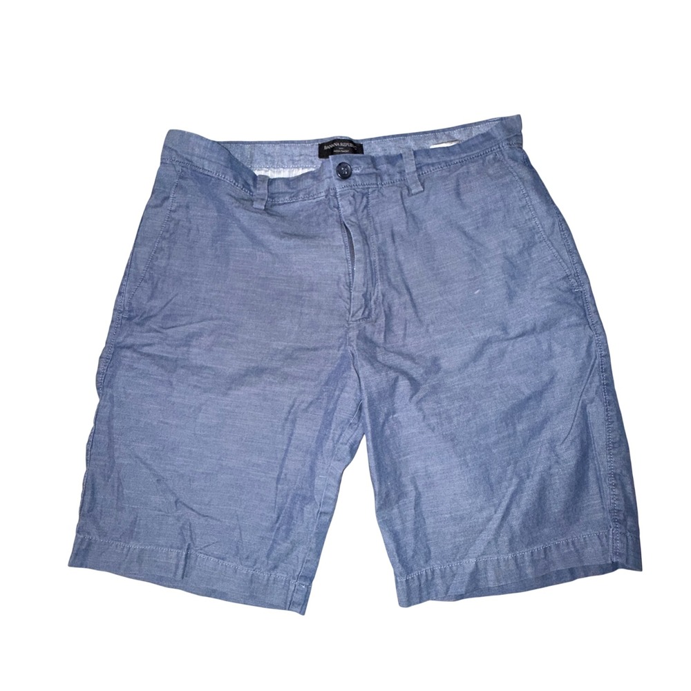 Banana Republic Aiden Shorts 32 Light Blue Heather Slim Fit 261480-00